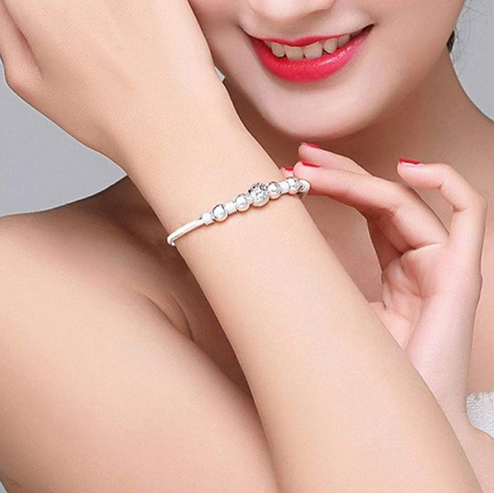 Sterling Silver Beaded Bracelet